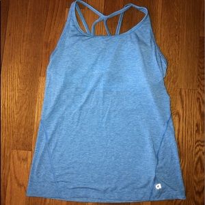 Blue athletic tank top